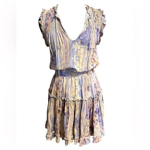 Dear John MELODIE TIERED RUFFLE Southwest Meadow DRESS Size S - Picture 3 of 11